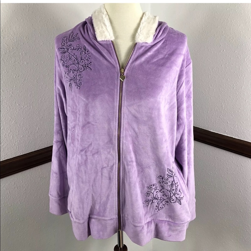 💜 NWT City Hearts hooded jacket size 1X
